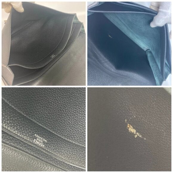 HERMES Briefcase Sac Adepeche 38 Bag Hand Bag Business bag Black/SilverHardware - Picture 15 of 15